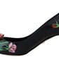 Dolce & Gabbana Elegant Floral Crystal Pumps