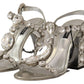 Dolce & Gabbana Crystal-Embellished Silver Leather Pumps