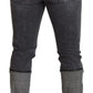 Dolce & Gabbana Elegant Grey Checkered Denim Treasure