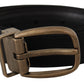 Dolce & Gabbana Elegant Grosgrain Leather Belt - Black