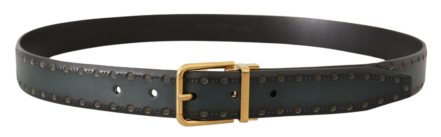 Dolce & Gabbana Emerald Elegance Leather Belt