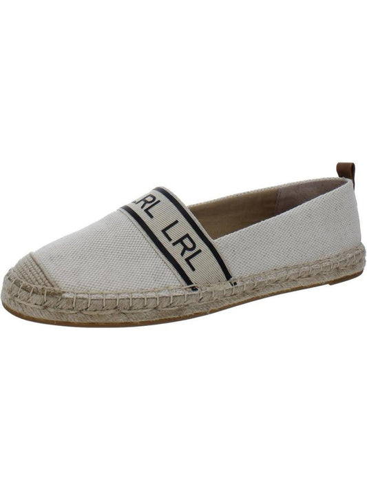 Womens Canvas Leather Trim Espadrilles