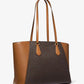 Taryn Large Signature Logo and Leather Tote Bag