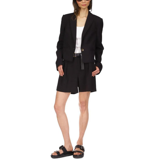 Women's Cropped Peak-Lapel Blazer