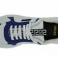 Versace Elegant Blue and White Leather Sneakers