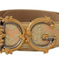 Dolce & Gabbana Elegant Leather Belt with Logo Buckle