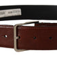 Dolce & Gabbana Elegant Leather Belt with Engraved Buckle