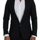 Dolce & Gabbana Elegant Martini Style Black Formal Blazer