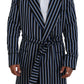 Dolce & Gabbana Elegant Striped Silk Blend Robe