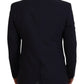 Dolce & Gabbana Elegant Navy Wool Blend Martini Blazer