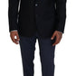 Dolce & Gabbana Elegant Dark Blue Martini Blazer