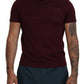 Dolce & Gabbana Elegant Maroon Crew Neck Casual Tee