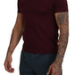 Dolce & Gabbana Elegant Maroon Crew Neck Casual Tee