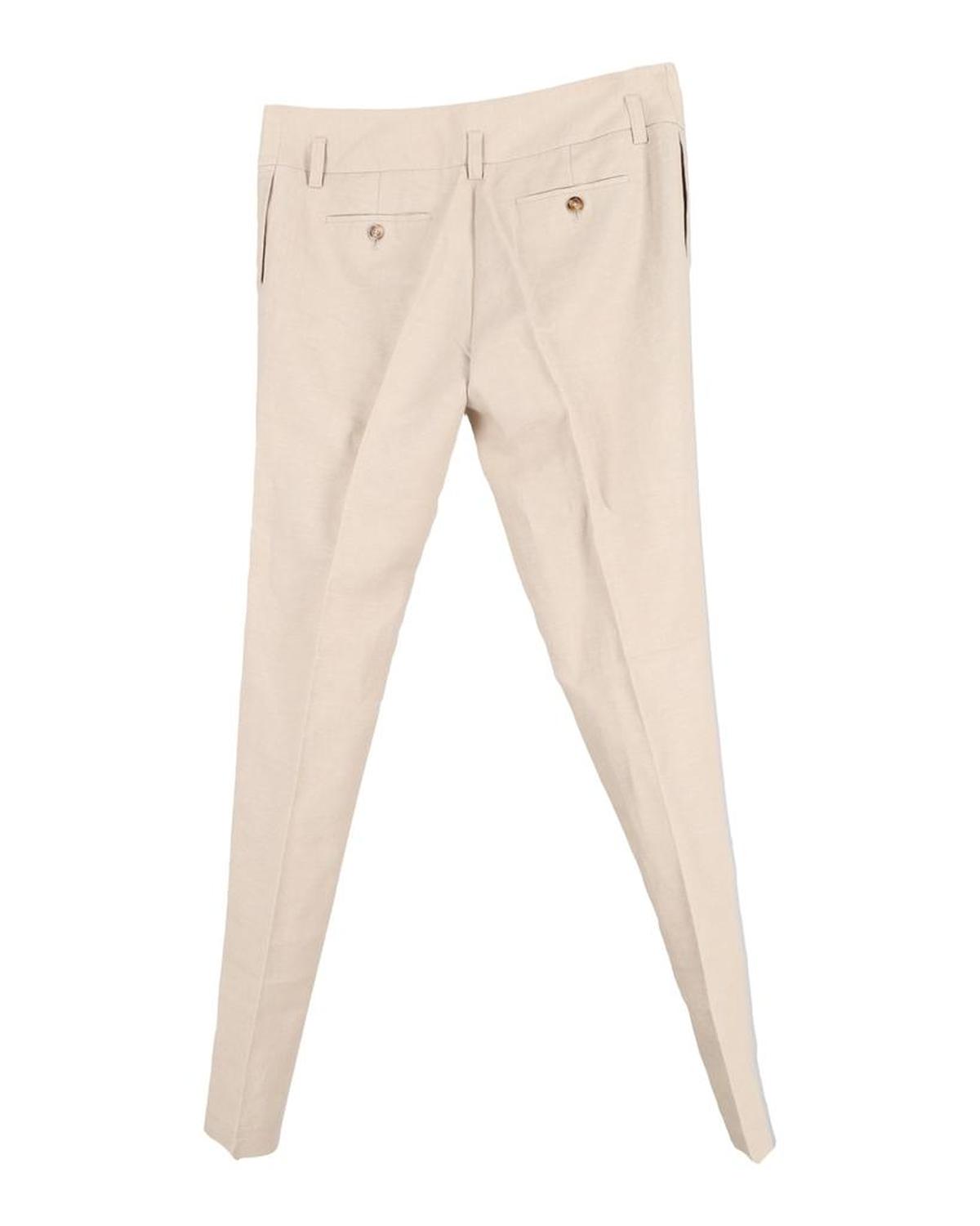 Michael Kors Tapered Trousers in Beige Cotton