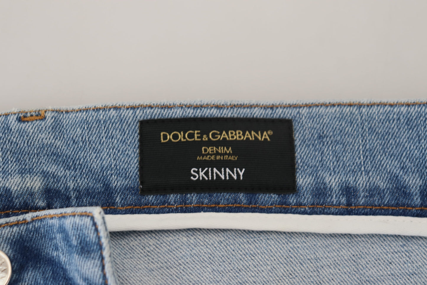 Dolce & Gabbana Elegant Slim Fit Light Blue Denim Pants