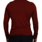 Dolce & Gabbana Elegant Maroon Collar Zip Sweater