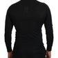 Dolce & Gabbana V-Neck Cashmere Sweater with Heart Embroidery