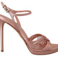 Prada Elegant Pink Stiletto Heel Sandals