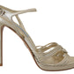 Prada Elegant Gold Stiletto Heel Sandals