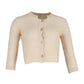 Max Mara Button-Front Cardigan in Beige Cotton