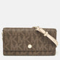 Dark Brown Signature Coated Canvas Jet Set Wallet On Chain