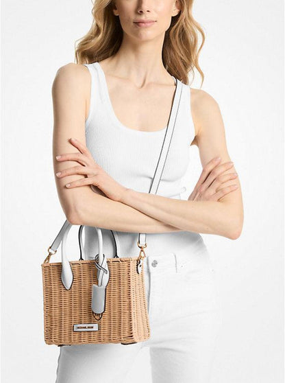 Mirella Small Wicker Crossbody Bag