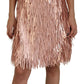 Dolce & Gabbana Elegant Pink A-Line Tinsel Dress