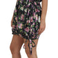 Dolce & Gabbana Elegant Floral Mini Dress with Logo Detail