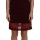 Dolce & Gabbana Maroon Mini Shift Dress - Italian Elegance