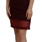 Dolce & Gabbana Maroon Mini Shift Dress - Italian Elegance