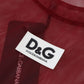 Dolce & Gabbana Maroon Mini Shift Dress - Italian Elegance