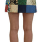 Dolce & Gabbana Chic Multicolor Patchwork Mini Skirt