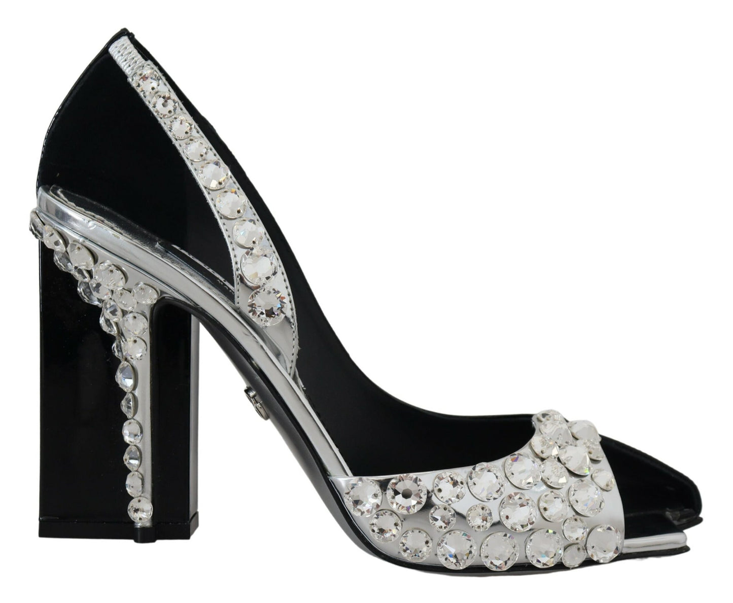 Dolce & Gabbana Elegant Crystals Embellished Leather Pumps