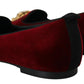 Dolce & Gabbana Bordeaux Velvet Devotion Loafers