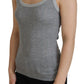 Dolce & Gabbana Chic Gray Sleeveless Modal-Cotton Top