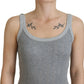 Dolce & Gabbana Chic Gray Sleeveless Modal-Cotton Top