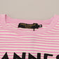 Dolce & Gabbana Exclusive Striped Love Affair Cotton Tee