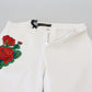 Dolce & Gabbana Elegant White Mid Waist Skinny Jeans