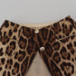 Dolce & Gabbana High Waist Leopard Mini Skirt