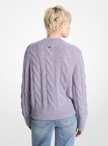 Alpaca Blend Cable Knit Sweater