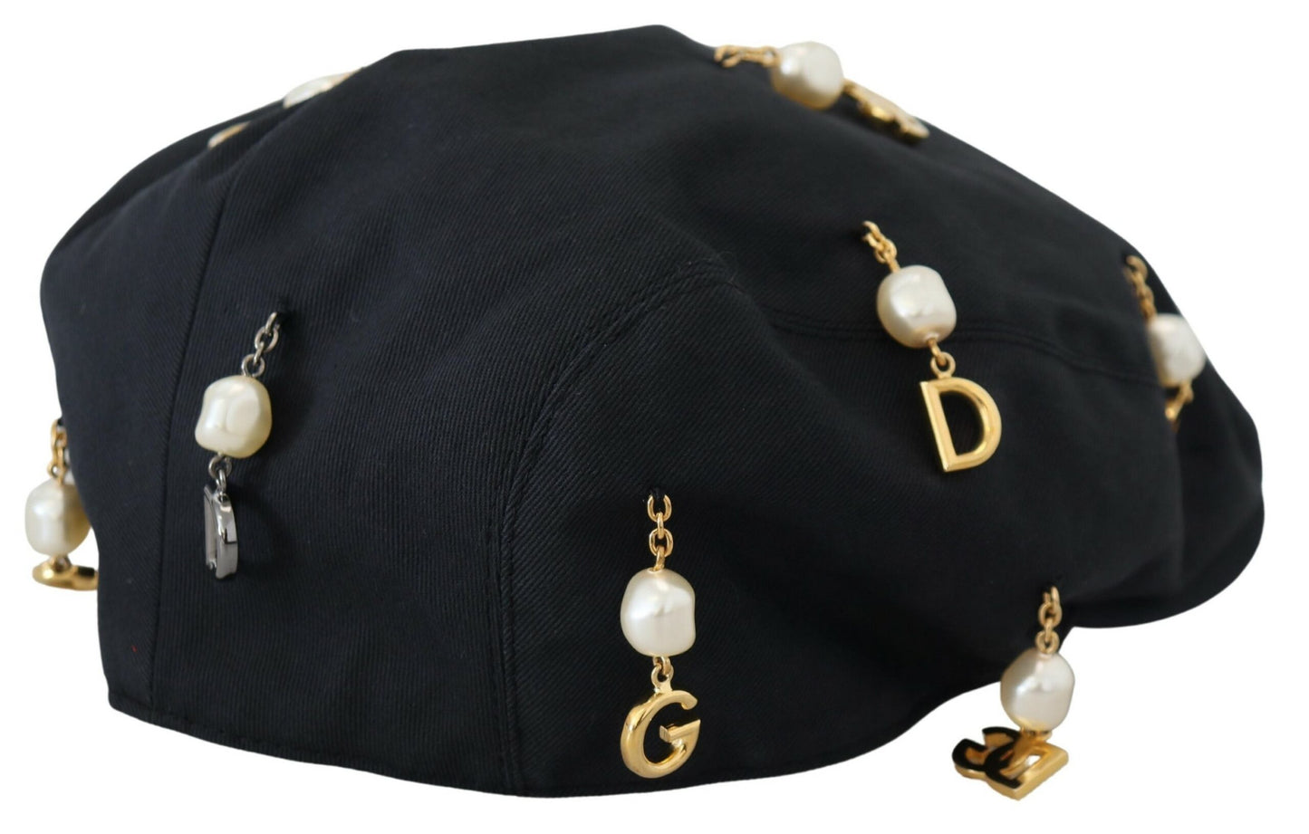 Dolce & Gabbana Elegant Black Cotton Newsboy Hat