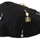 Dolce & Gabbana Elegant Black Cotton Newsboy Hat