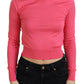 Dolce & Gabbana Elegant Pink Cropped Crewneck Sweater