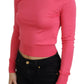 Dolce & Gabbana Elegant Pink Cropped Crewneck Sweater