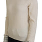 Dolce & Gabbana Ivory Turtleneck Wool Blend Sweater