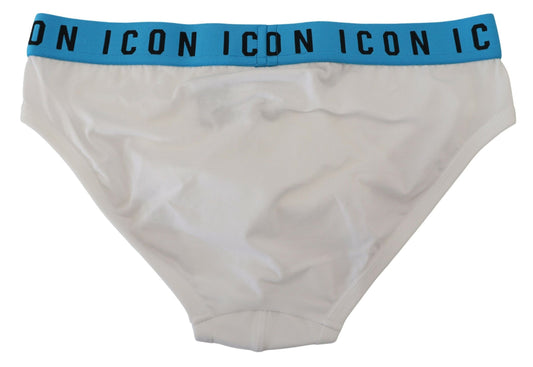 Dsquared² Elegant White Cotton Stretch Briefs