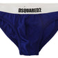 Dsquared² Chic Blue & White Cotton Blend Briefs