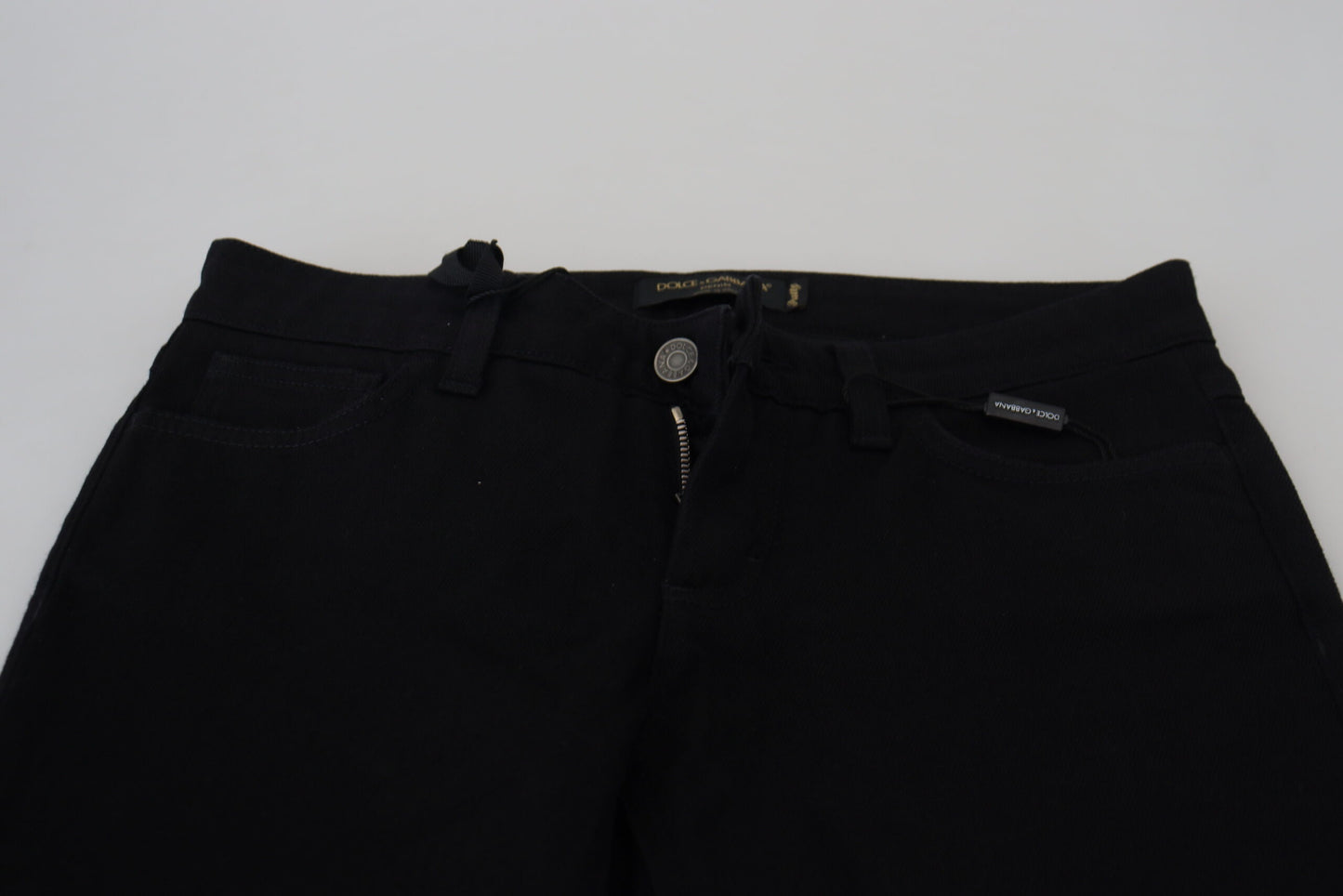 Dolce & Gabbana Elegant Black Slim Fit Denim Masterpiece