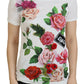 Dolce & Gabbana Elegant Multicolor Rose Print Cotton Tee