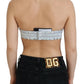 Dolce & Gabbana Silver Shimmer Bustier Top